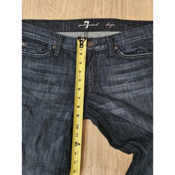 7 For All Mankind Dark Blue Flare Jeans - Picture 7 of 10